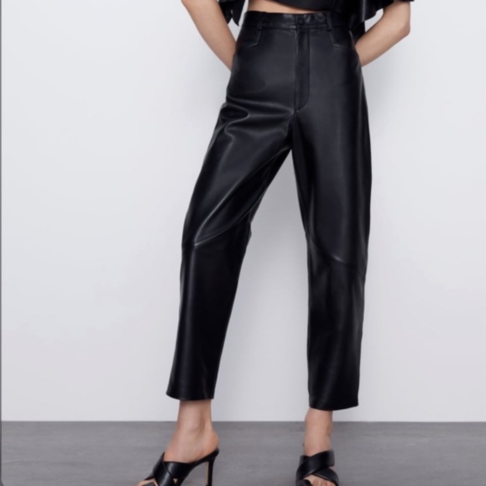 Zara faux leather pants
